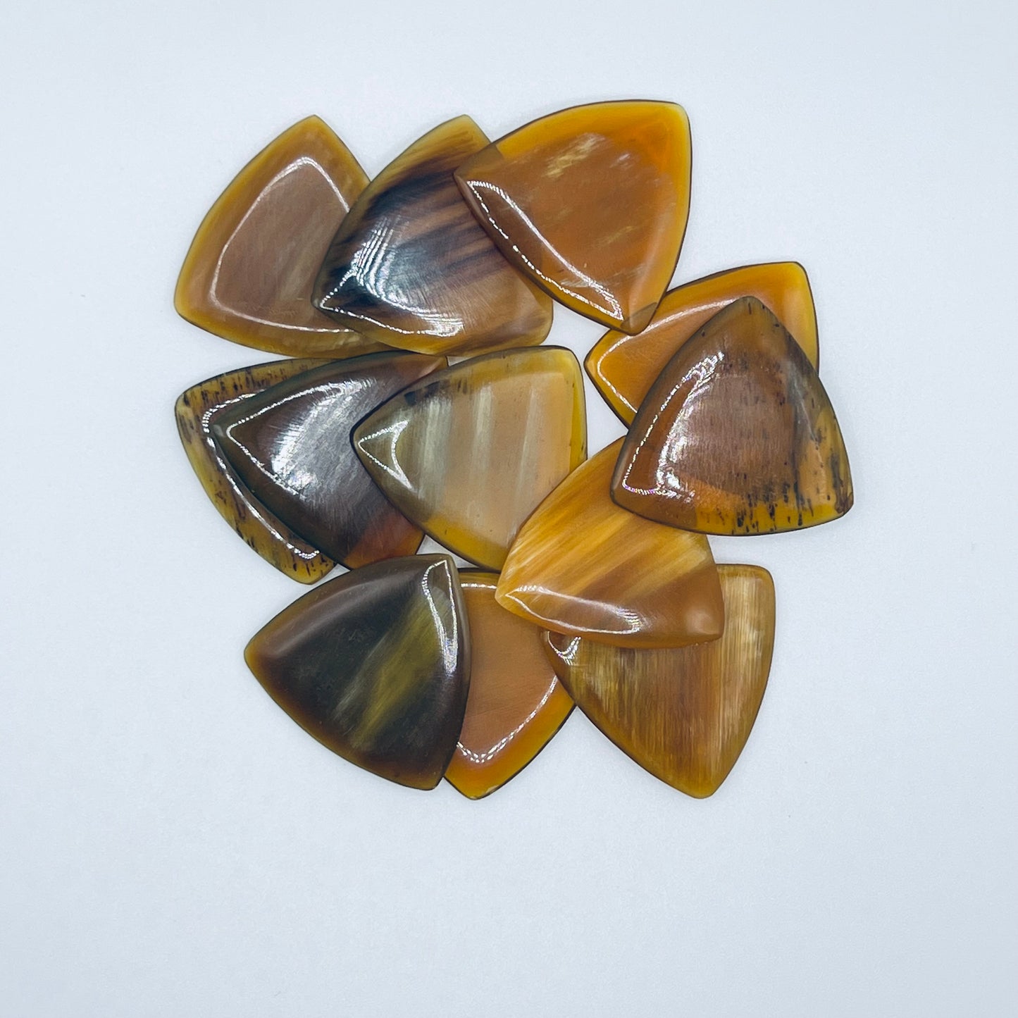 Amber Horn TriTip Guitar Picks | US Blues® (3-Pack)