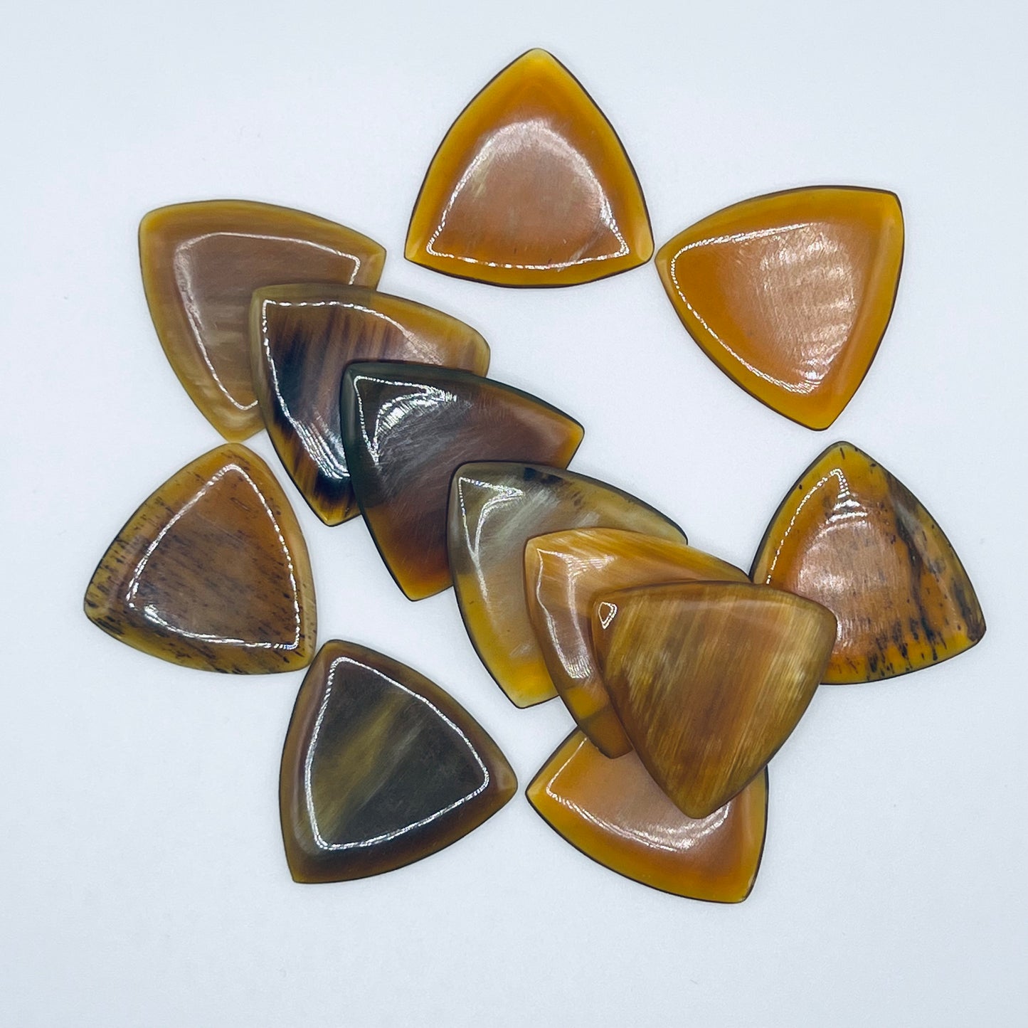 Amber Horn TriTip Guitar Picks | US Blues® (3-Pack)