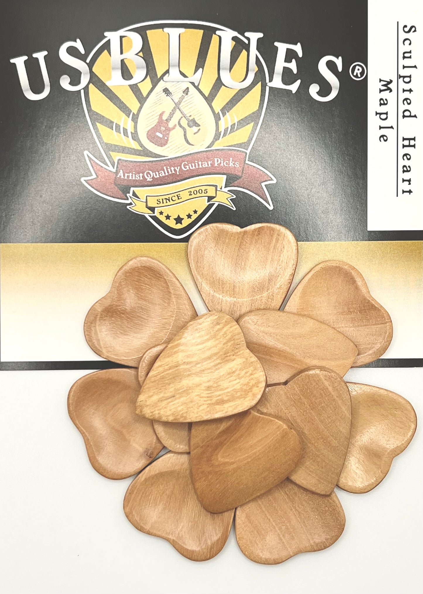 Maple Heart Guitar Picks – Sculpted Grip | US Blues®