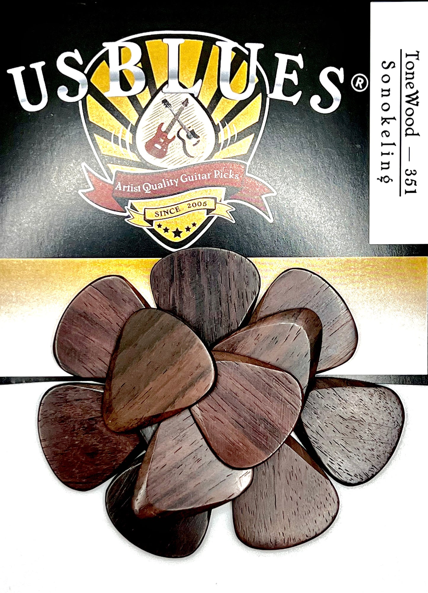ToneWood Sonokeling Guitar Picks | US Blues® 3-Pack