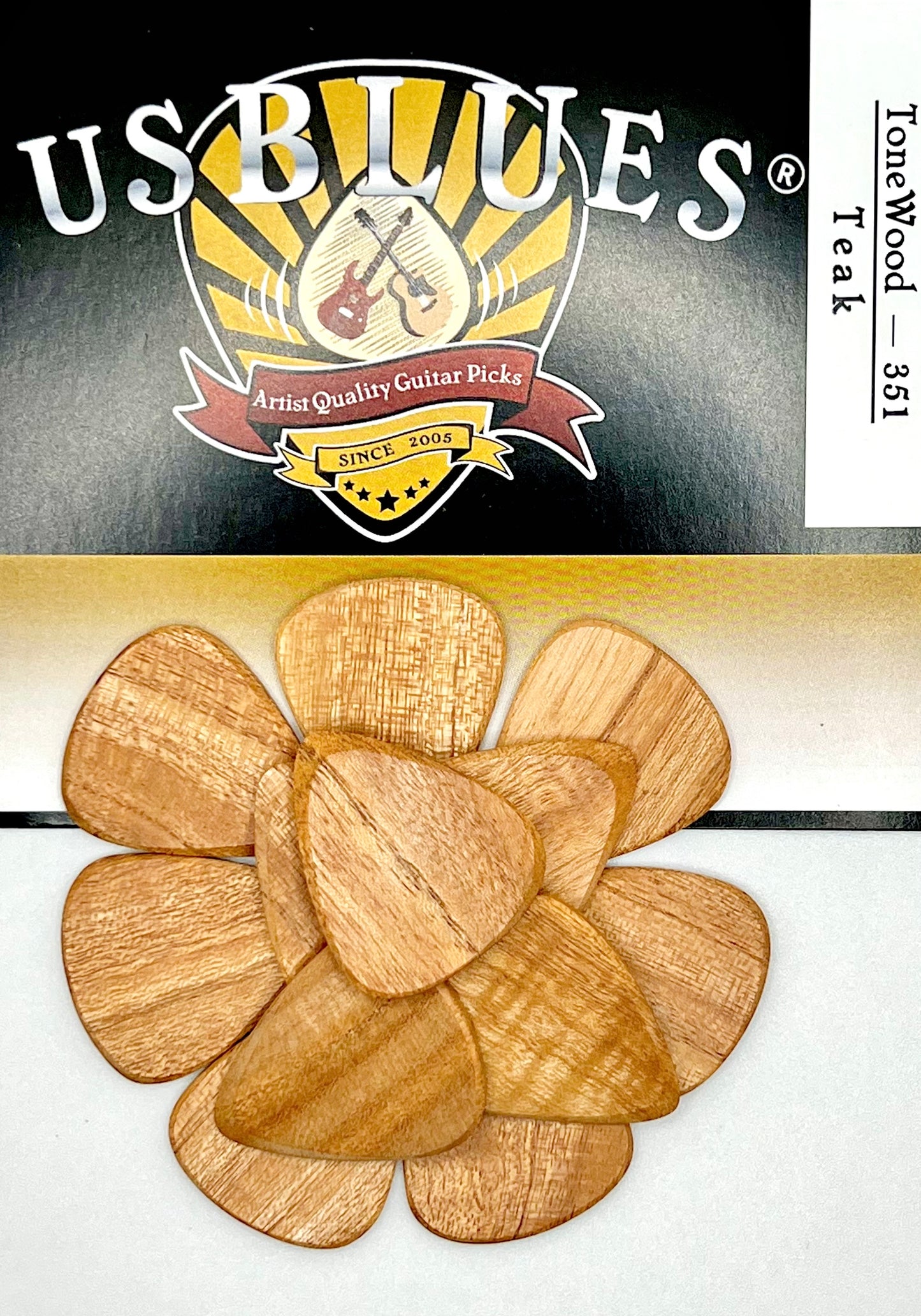 Teak Guitar Picks - US Blues® Artist Quality ToneWood Picks